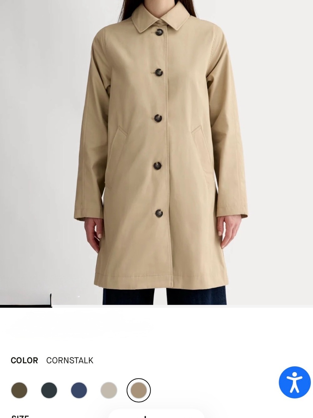 NWT-EVERLANE WOMEN’S MAC COAT-TRENCH COAT- XXL